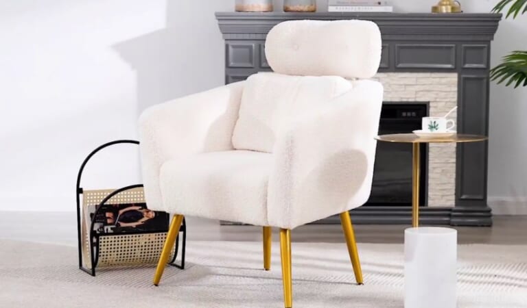 Boucle Accent Chair w/ Adjustable Headrest JUST $77.99 Shipped w/ Amazon Prime (Reg. $130)