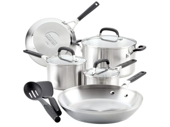 KitchenAid Stainless Steel 10 Piece Pots and Pans Set